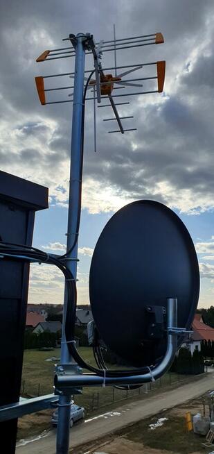 Montaż anten ustawianie TV DVB-T SAT LTE Trzebnica +okolice