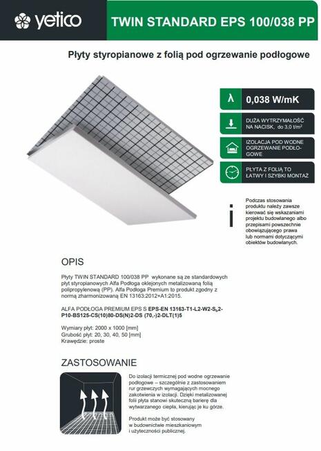 STYROPIAN POD OGRZEWANIE PODŁOGOWE - darmowa dostawa