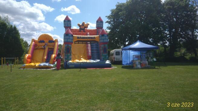Zjeżdżalnia dmuchana, zamek, wata cukrowa , popcorn