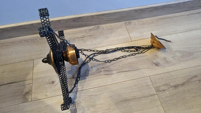 Lampa wisząca Żyrandol ręcznie robiony barwa miedziana