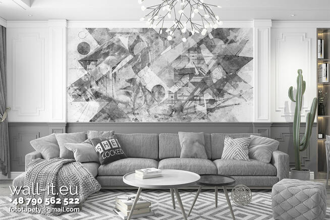 Fototapeta artystyczna, grafika na betonie, fizelinowa