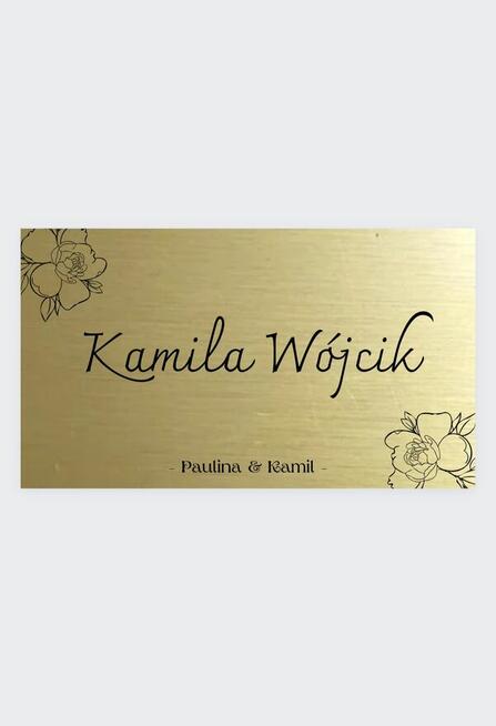 Winetki etykiety na ślub srebrne złote premium