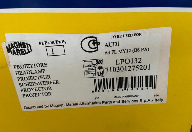 Nowe Reflektory Audi A4 B8 2011-2015