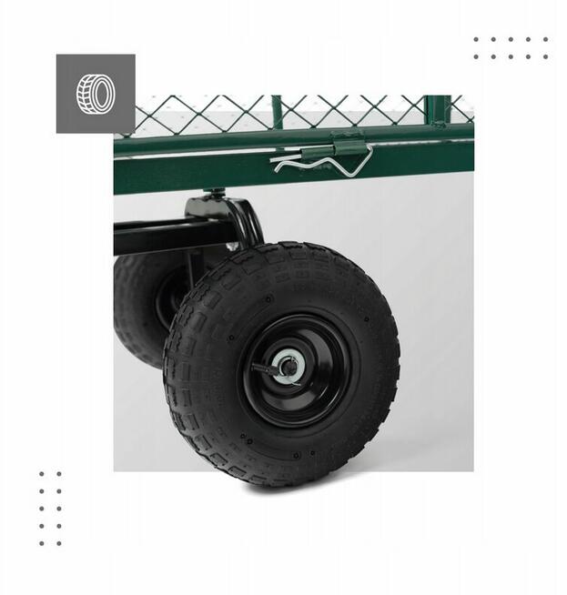 TACZKA WÓZEK OGRODOWY TRANSPORTOWY PRZYCZEPKA 120L 300kg