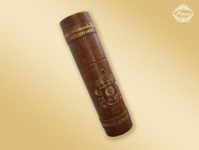 Tuby na dyplomy, etui ozdobne, pudełka, piórniki skórzane.