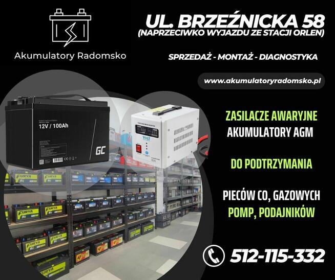 Akumulator START ECO 75Ah 680A P+ Radomsko, Brzeźnicka 58