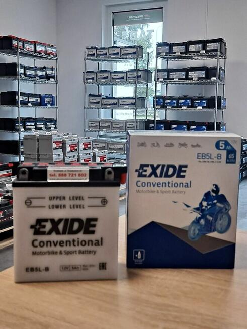 Akumulator Moto EXIDE EB5L-B 5Ah 65A P+ TORUŃ CHROBREGO 1A