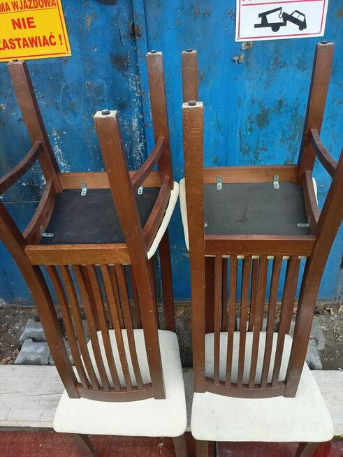 Krzesła Drewniane Tapicerowane 4 sztuki Radomska Fabryka