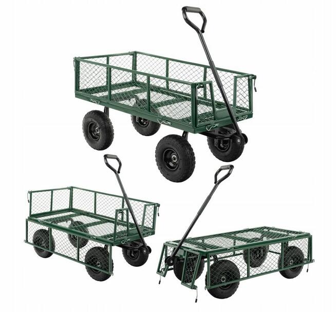 TACZKA WÓZEK OGRODOWY TRANSPORTOWY PRZYCZEPKA 120L 300kg