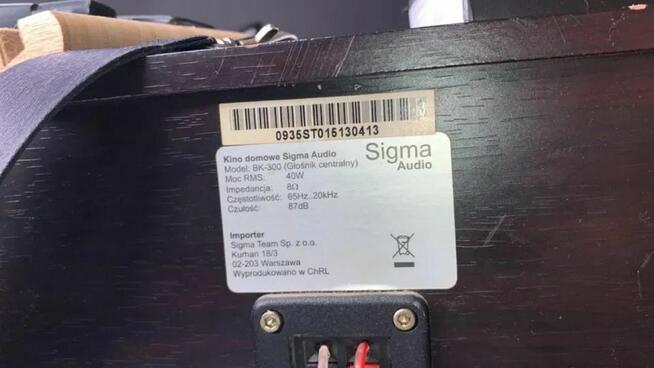 igma Audio BK-300 Kolumny głośnikowe 60W + Głośnik centralny