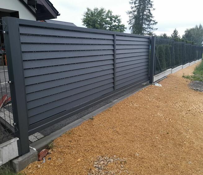 Brama przesuwna żaluzja 4 m, brama przesuwna, bramy