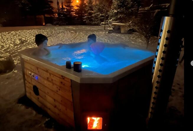 Balia Jacuzzi Bania Hybryd 2,1x1,9m piec drewno elektr Filtr