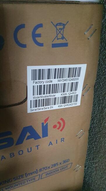 Klimatyzacja Kaisai Fly 3,5 kW Nowe