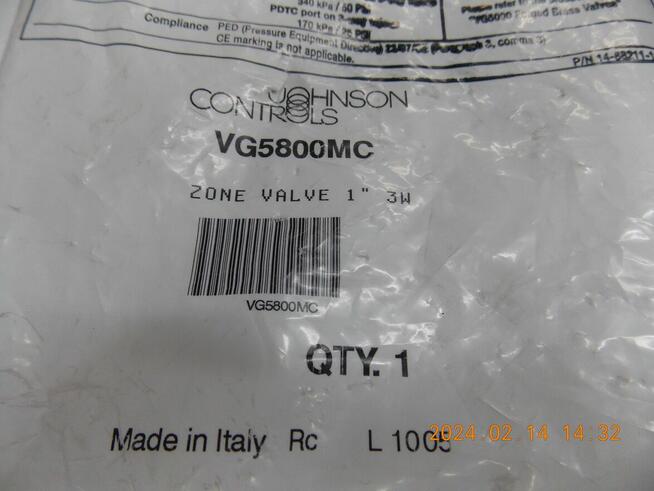 ZAWÓR STREFOWY VG 5800MC JOHNSON CONTROLS