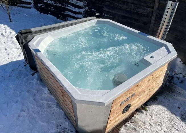 Balia Jacuzzi Bania Hybryd 2,1x1,9m piec drewno elektr Filtr