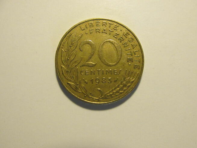 Moneta francuska 20 centimes 1983