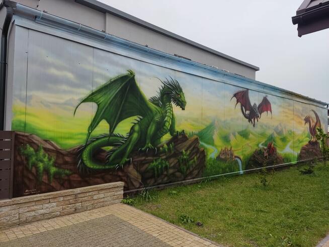 Inspiracje scienne, malarstwo ar , pomysl na klatkę schodową