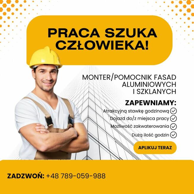 Monter fasad aluminiowych/szklanych