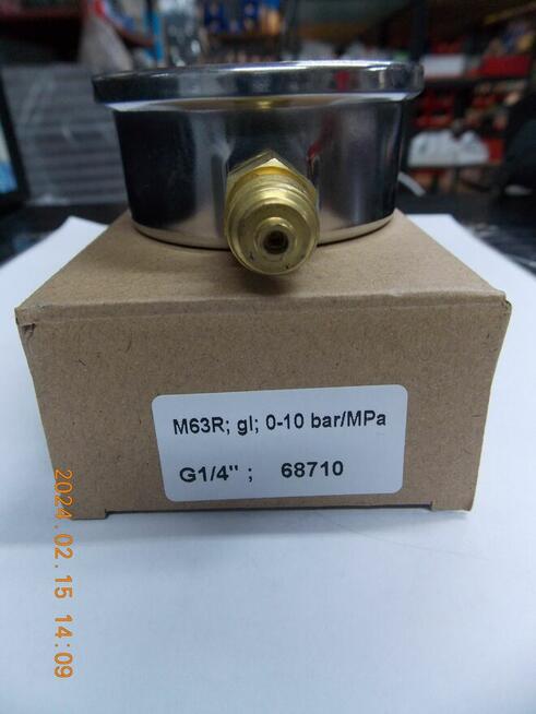MANOMETR GLICERYNOWY M63 DOLNY