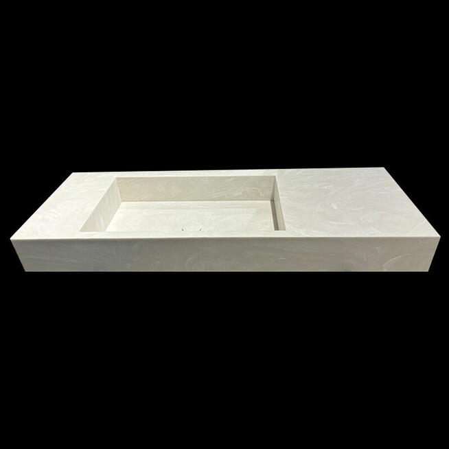 Blat łazienkowy ze zintegrowaną umywalką wykonaną na zamówie