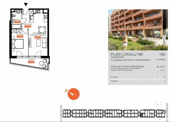 Mieszkanie Warszawa Ursynów, al. Aleja Komisji Edukacji Narodowej