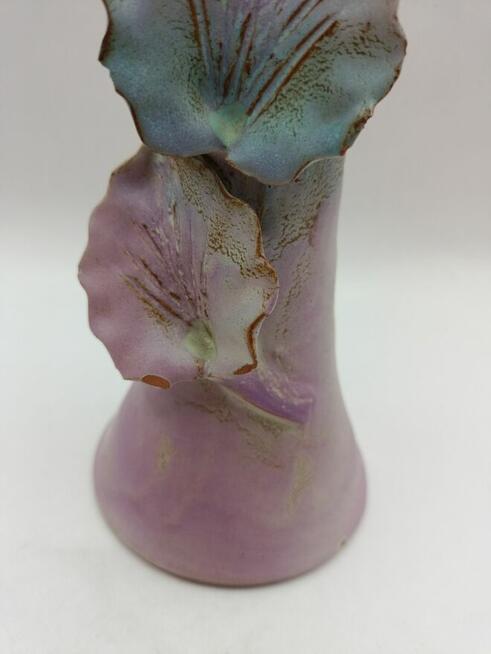 Wazon artystyczny wysoki nakładane liście