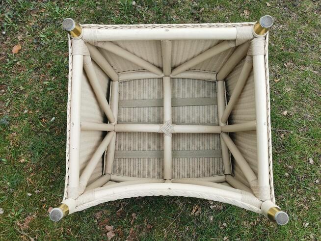 Krzesła do jadalni na taras Lloyd Loom Rattan ECRU 4 sztuki