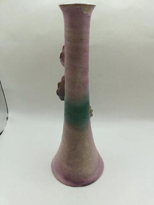 Wazon artystyczny wysoki nakładane liście