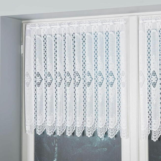 Zazdrostki żakardowe, firany do kuchni, krótka firana