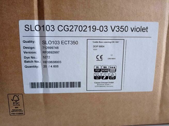 Wykładzina Carpet Concept SLO103 ECT350 w płytkach VIOLET