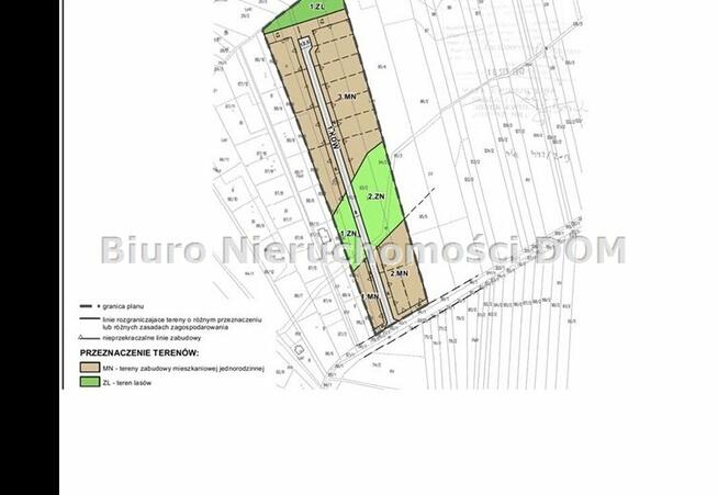 Działka usługowa Rybna gm. Mykanów