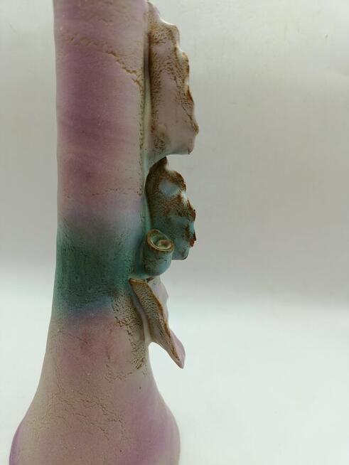 Wazon artystyczny wysoki nakładane liście