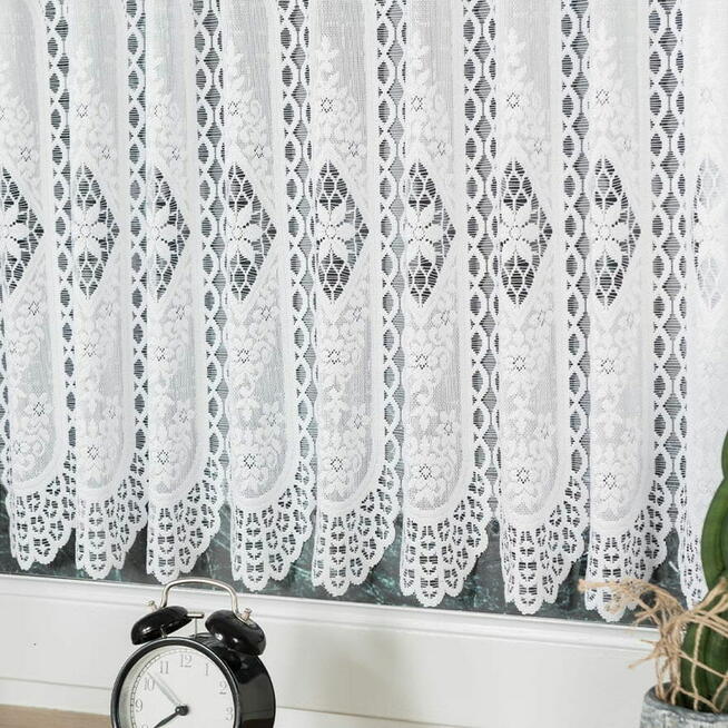 Zazdrostki żakardowe, firany do kuchni, krótka firana