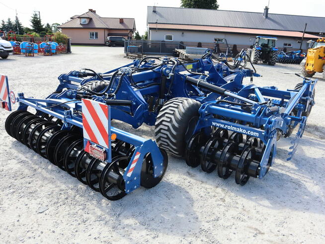 Brona talerzowa 4.5m 5.0 Ciężka U652 Ciągana na wózku