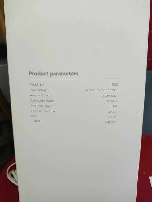 Lampę LED Dotykowa Kolorowa RGB Lampka nocna stołowa biała