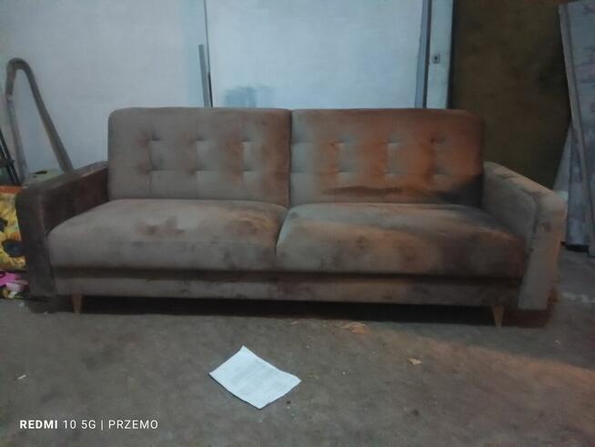 Rozkładana sofa SEWILLA PLUSZ BRAZOWA