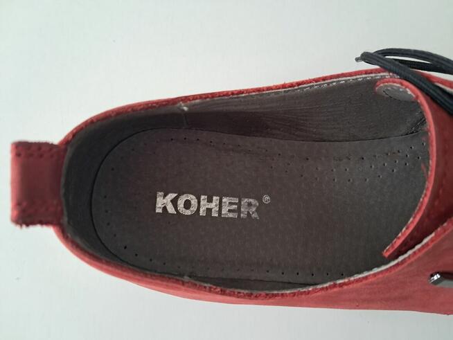 Buty damskie - półbuty czerwone „Koher”, do sprzedania