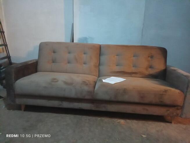 Rozkładana sofa SEWILLA PLUSZ BRAZOWA