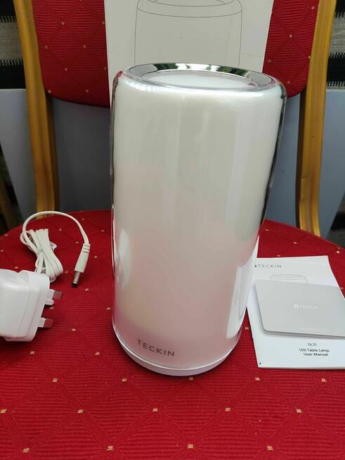 Lampę LED Dotykowa Kolorowa RGB Lampka nocna stołowa biała