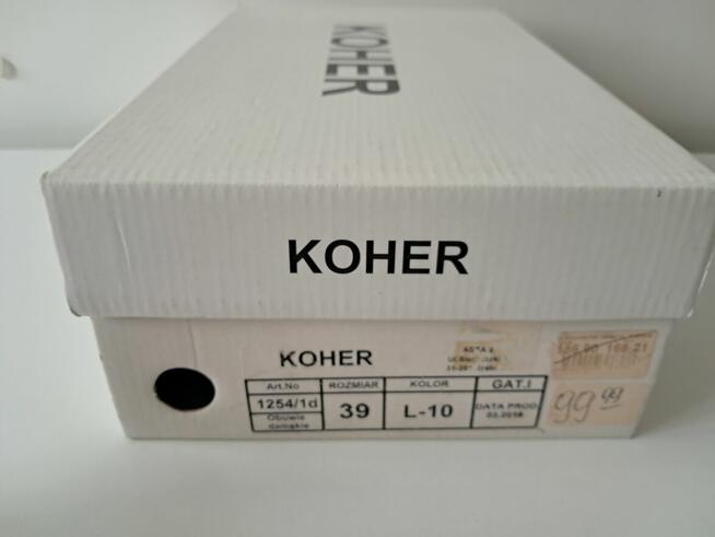 Buty damskie - półbuty czerwone „Koher”, do sprzedania