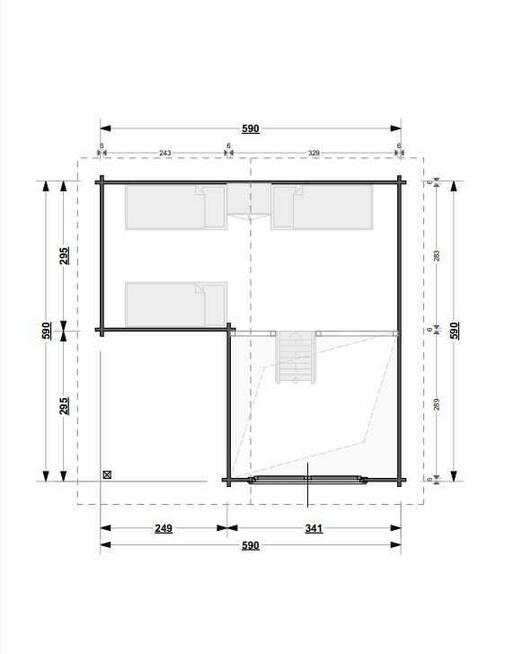 Domek Letniskowy Stodoła 70m2 z Bali Profilowanych