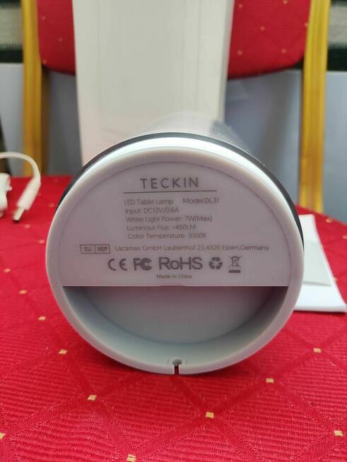 Lampę LED Dotykowa Kolorowa RGB Lampka nocna stołowa biała