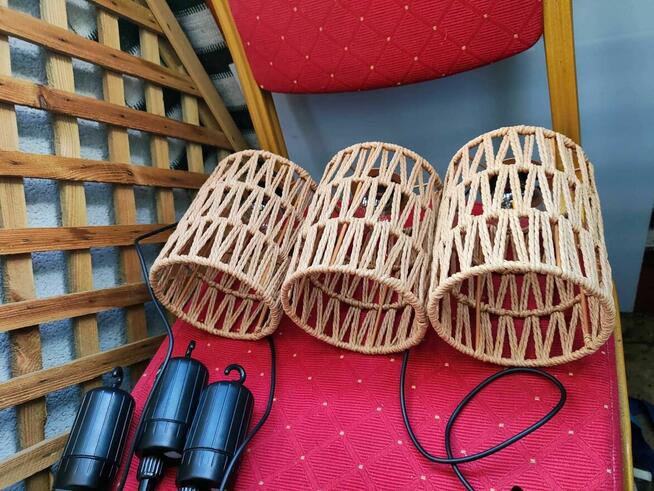 Lampa Rattanowa Boho Lampka sufitowa wiklinowa z wikliny