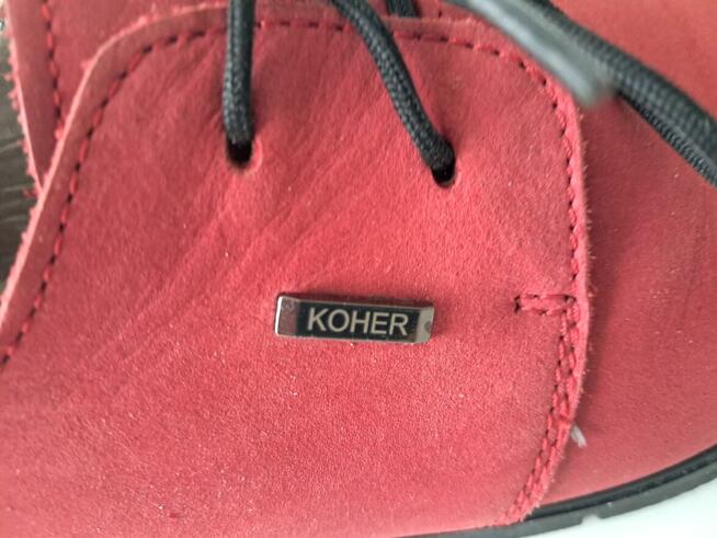 Buty damskie - półbuty czerwone „Koher”, do sprzedania