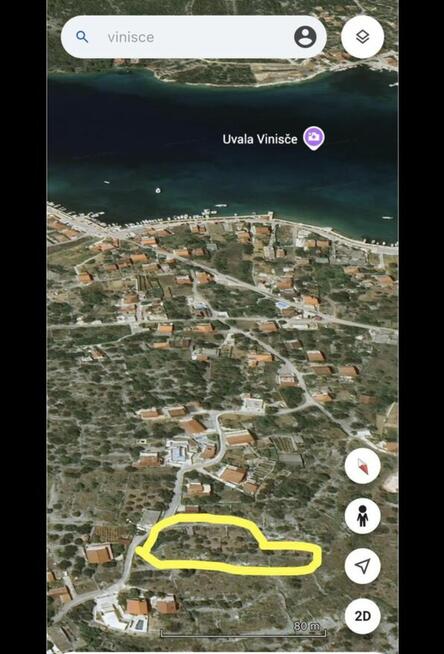 Działka budowlana w Vinišće, Chorwacja, 1200m2