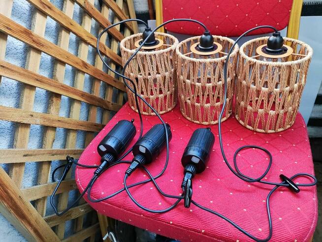 Lampa Rattanowa Boho Lampka sufitowa wiklinowa z wikliny