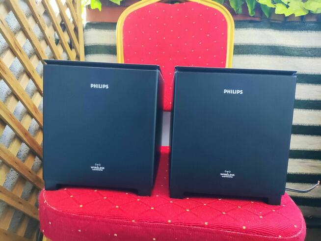 Subwoofer kolumny czarne głośniki Philips do wieży magnetofonu