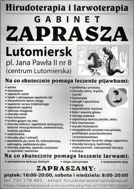 Pijawki lekarskie - Gabinet Hirudoterapii Lutomiersk