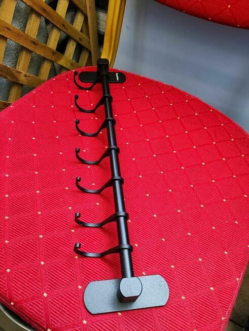 Reling Kuchenny Czarny Vintage Wieszak do kuchni łazienki