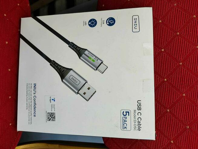 Kabel USB C typu C Iniu do Ładowania Samsung Xiaomi Motorola